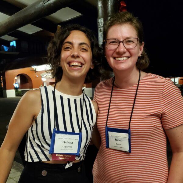 Giedroc lab alumni Sarah Keane and Daiana Capdevila at the Pew Conference 2022